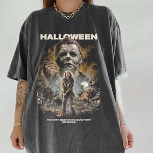 Comfort Colors® Vintage Michael Myers Herz Halloween, Retro Michael Myers Shirt, 90er Jahre Horrorfilm Shirt, lustiges Horror Halloween Shirt