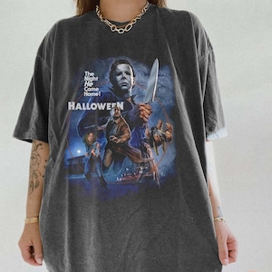Comfort Colors® Vintage Michael Myers Herz Halloween, Retro Michael Myers Shirt, 90er Jahre Horrorfilm Shirt, lustiges Horror Halloween Shirt