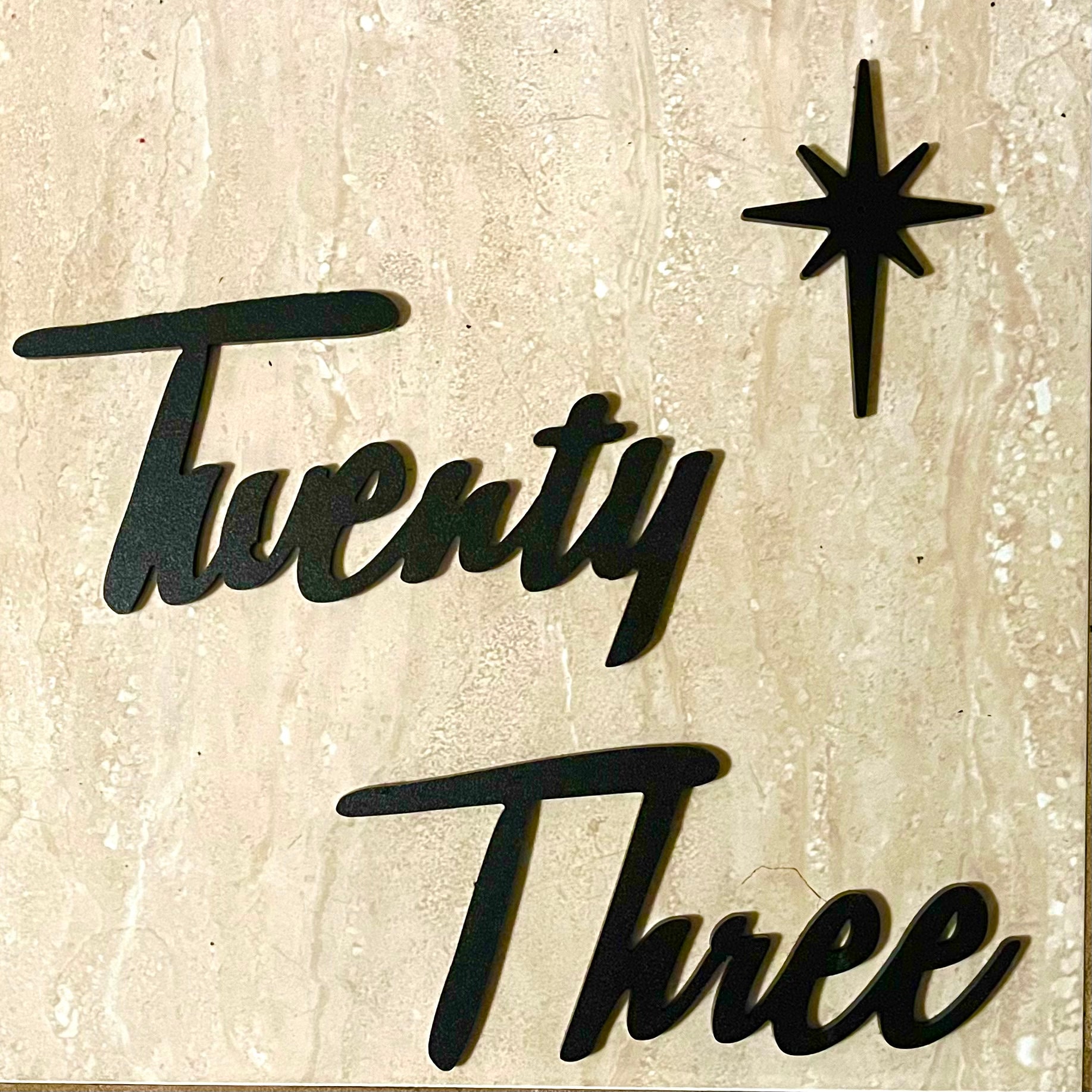 House Numbers Mid-century Modern / Retro Cursive SW Swing Italic Font ...