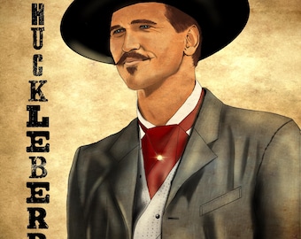 Doc Holliday Art: Tombstone Cowboy Satin Poster