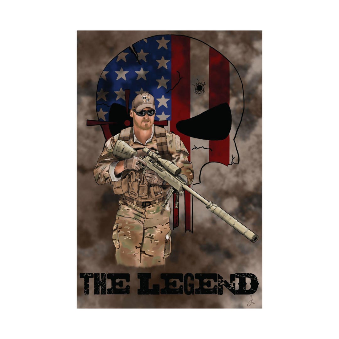 Military American Sniper Dual Audio Chris Kyle Art Print: US Navy