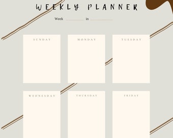 Niedlicher und einfacher DIGITALER Wochenplaner