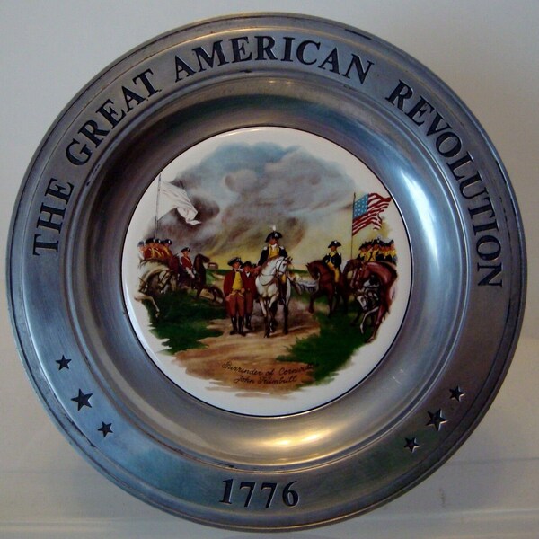 Pewter Bicentennial Plate Etsy