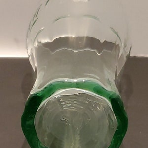 VINTAGE COCA-COLA Glas grün geprägt 11 cm sehr guter Zustand 6 Unzen Bild 5