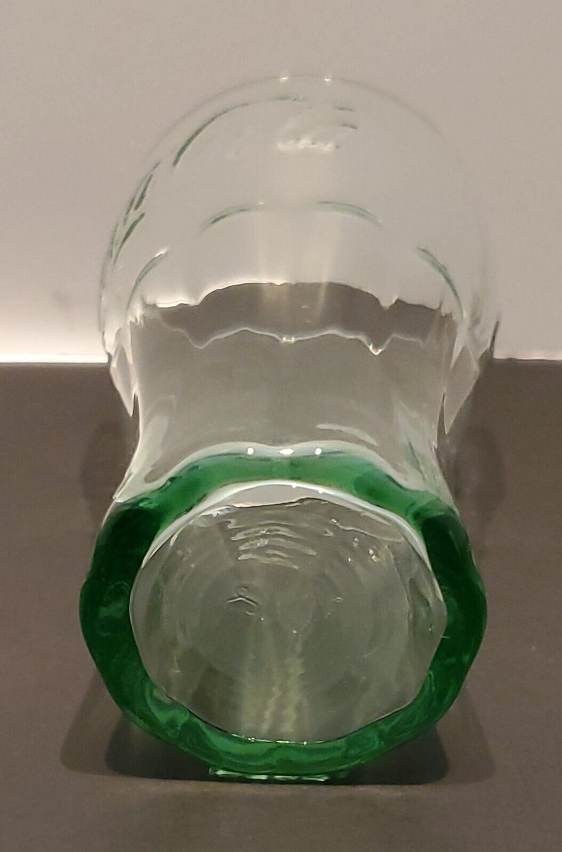 VINTAGE COCA-COLA Glas grün geprägt 11 cm sehr guter Zustand 6 Unzen Bild 5