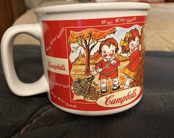 Campbell's Soup Cup 2000 Herbst Winter Becher Junge und Mädchen - Campbell Suppenliebhaber - Sammlerstück