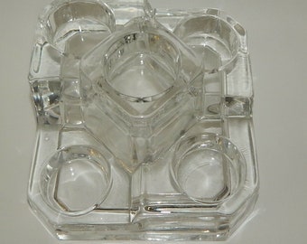 PartyLite Crystal Castle 5 Tier Tealight Candle Holder Glowing Ice Cube  Smooth Sides
