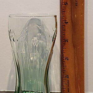 VINTAGE COCA-COLA Glas grün geprägt 11 cm sehr guter Zustand 6 Unzen Bild 1