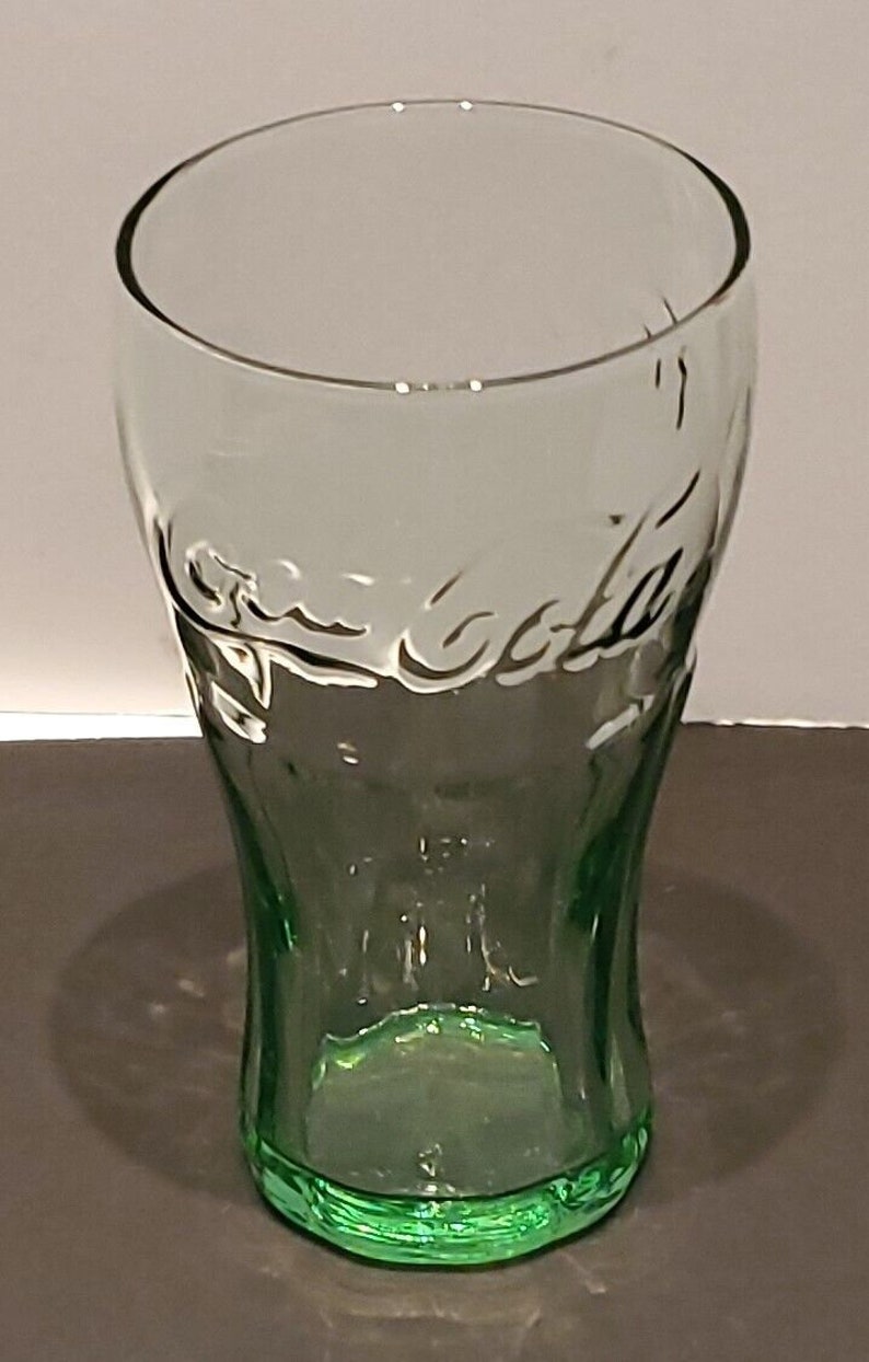 VINTAGE COCA-COLA Glas grün geprägt 11 cm sehr guter Zustand 6 Unzen Bild 7