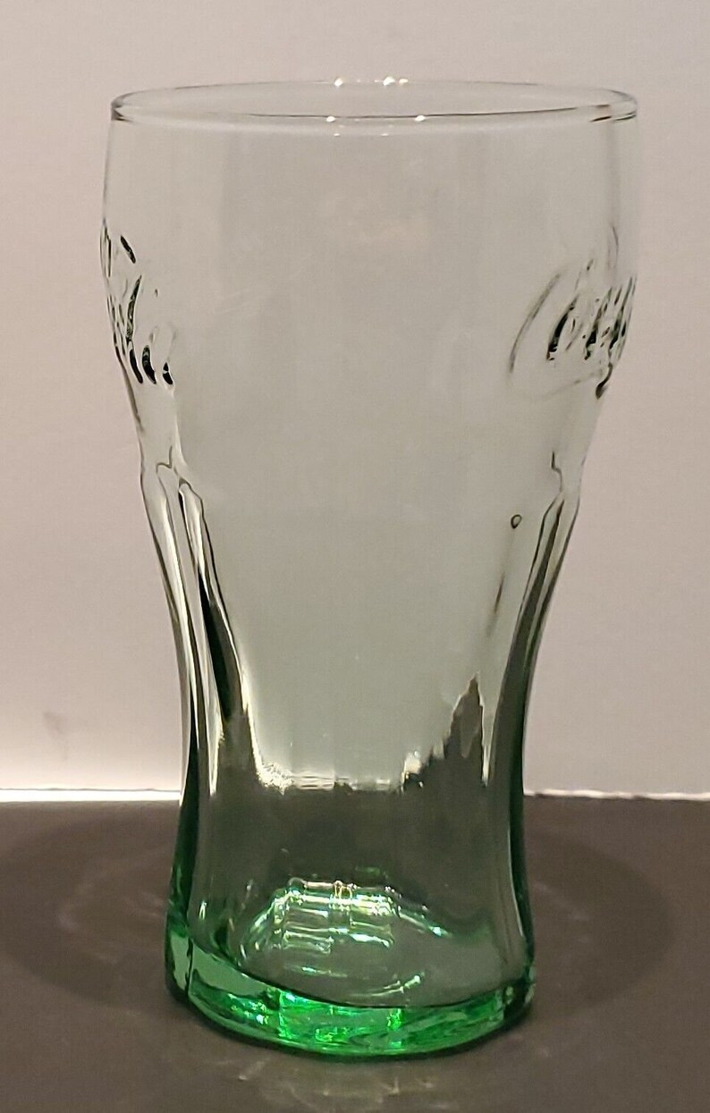 VINTAGE COCA-COLA Glas grün geprägt 11 cm sehr guter Zustand 6 Unzen Bild 6