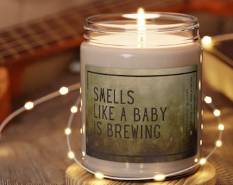 Pregnancy Gift Candle: Funny New Mom Soy Wax Candle