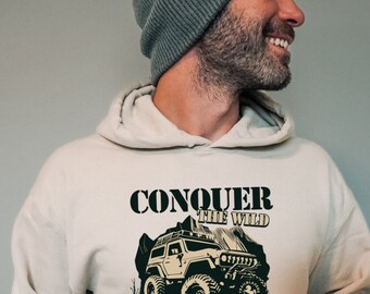 Twin Dad Gift Conquer the Wild Hooded Sweatshirt, Fathers Day Gift for Twin Dads, First Time Dad of Twins, Expecting Twin Dad Reveal