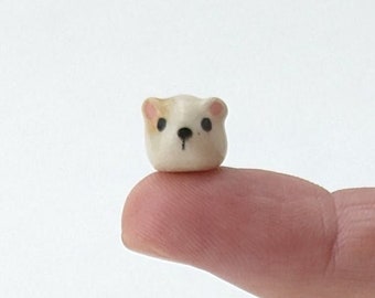 Cute handmade ceramic hamster figurine. Fight hunger with tiny Hamster of Hope. Small-batch ceramics. Hand-painted pottery.