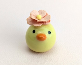 Cute handmade ceramic chubby little chuck vase. Tiny chicken vase. Adorable duck. Small-batch ceramics. Hand-painted pottery. Kawaii vase