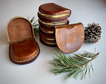 Coin Pouch and Purse Organizer Handmade Leather Wallet
