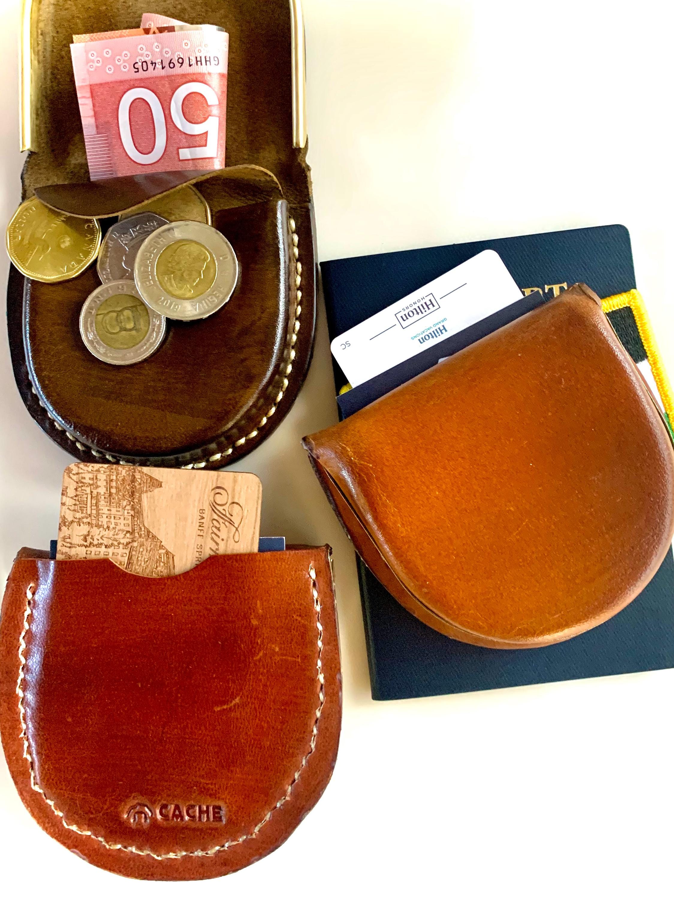 ユニークな真鍮留め具付きカスタムレザーコインチェンジポーチ - Etsy 日本