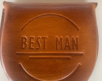 Groomsmen Gifts Personalized Leather Coin Wallet