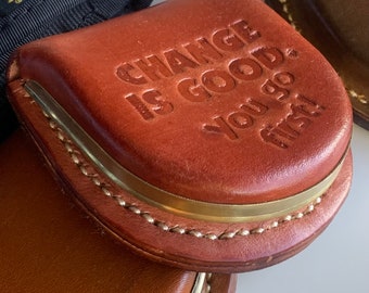 Sobriety Token Holder: Handcrafted Leather Coin Case