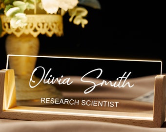 Personalized Desk Name Plate, Office Desk Name Sign, Graduation gift, Desk Accessories, Office Gifts for Boss Coworkers, Christmas Gifts