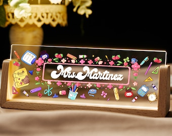 Teacher Desk Nameplate Custom, Nameplate for Teacher, Teacher Gift, Teacher Appreciation Gift, Birthday Gifts, Name Sign for Educators