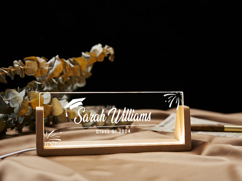 Personalized Desk Name Plate, Graduation Desk Name Plate,Graduation gift, Desk Accessories, Office Gifts for Boss Coworkers, New Job Gifts image 5