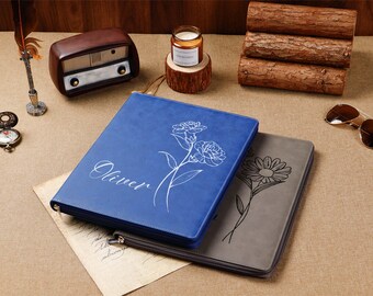 Personalized Journal, Leather Portfolio, Custom Refillable Portfolio, Business Gifts, Phd Gift