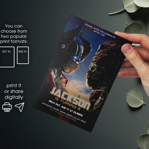 Optimus Prime Invite, Autobots Party, Transformers Rise of the Beasts ...