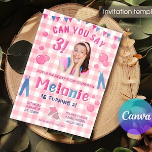 Editable first words invite, let&#39;s say party, Printable Ms Rachel Birthday Invitation, first words invite template, 2nd second 3rd third