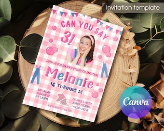Editable first words invite, let's say party, Printable Ms Rachel Birthday Invitation, first words invite template, 2nd second 3rd third