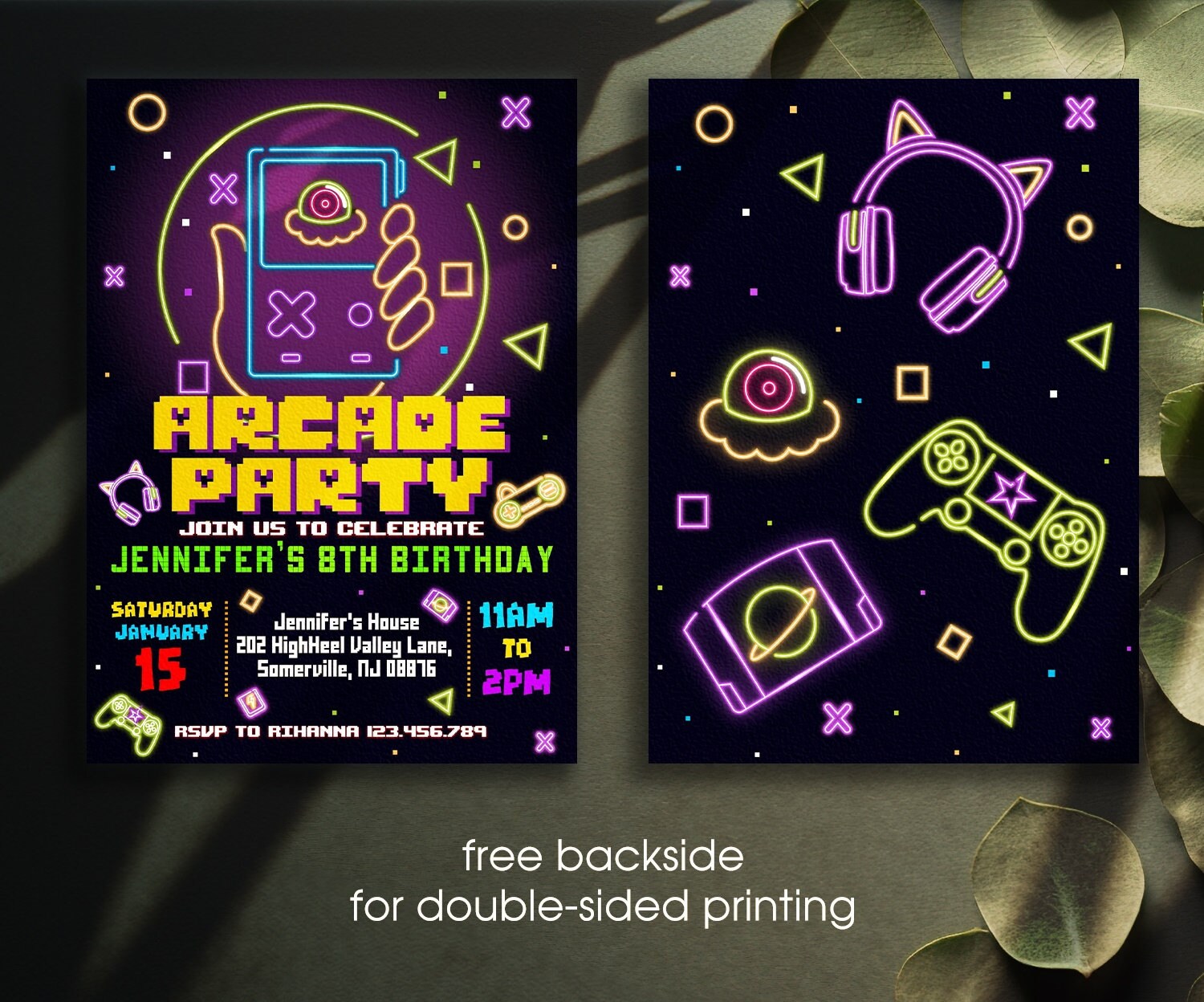 Editable Invite Template Video Game Party Gamer Invitation Girl Editable Invite Template Video Game Party Gamer Invitation Girl