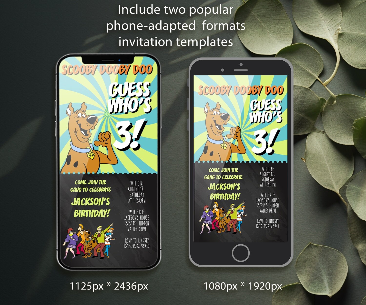 Printable Birthday Invitation, Scooby Doo Invitation, Editable Invite ...