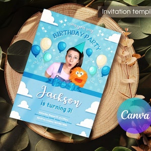 First words invite template, 2nd second 3rd third,printable Ms Rachel Birthday Invitation, editable first words invite, let&#39;s say party