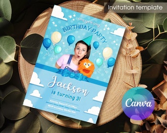 First words invite template, 2nd second 3rd third,printable Ms Rachel Birthday Invitation, editable first words invite, let's say party
