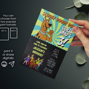Printable Birthday Invitation, Scooby Doo Invitation, Editable Invite ...