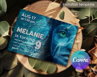 I see you Birthday Invite template, pandora Editable Birthday Invite, Printable avatar invitation, Avatar 2 Invite