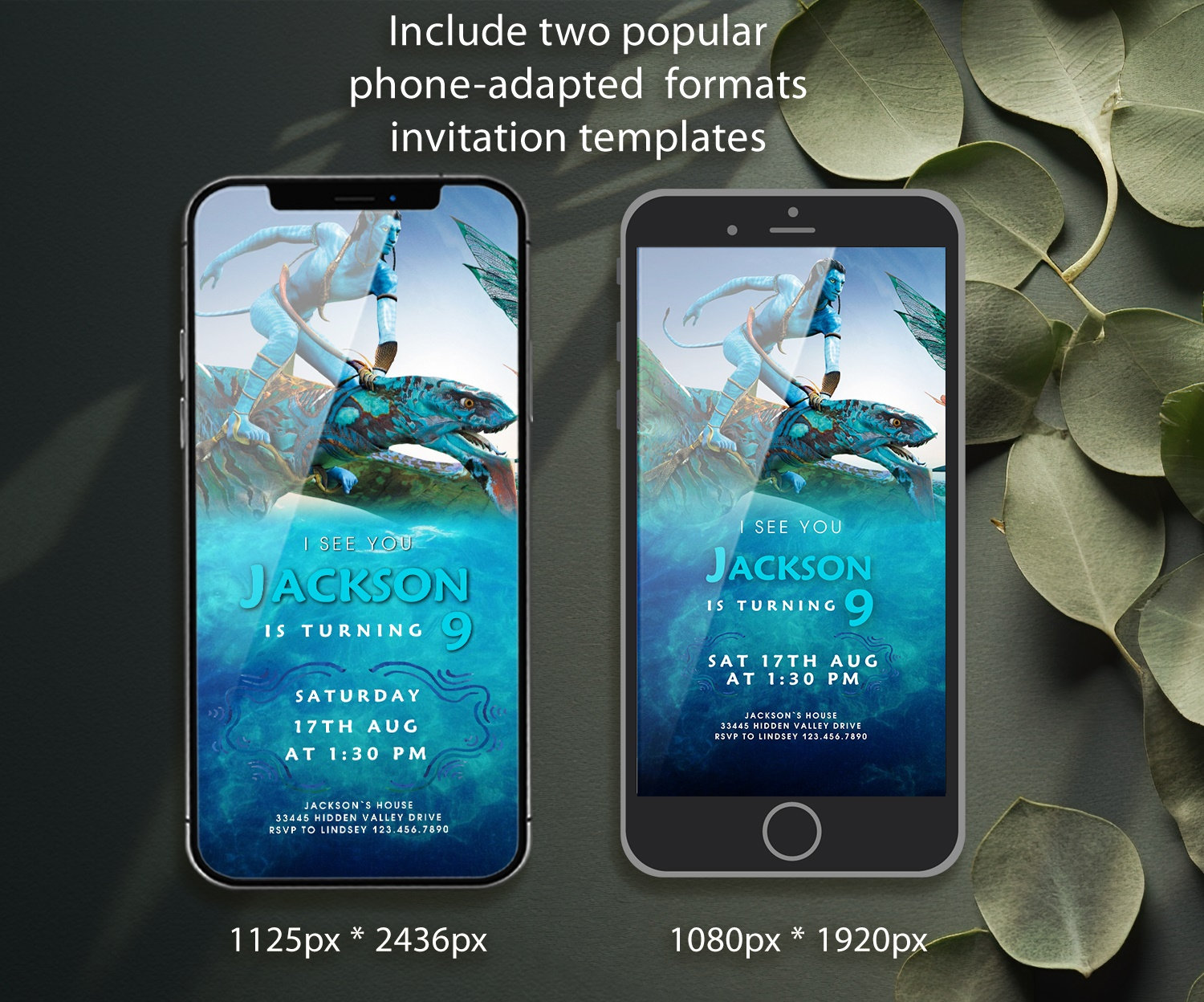 Avatar 2 Invite, Printable Avatar Invitation, Pandora Editable Birthday ...