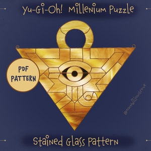 Yu-Gi-Oh! Millenium Puzzle Stained Glass Pattern