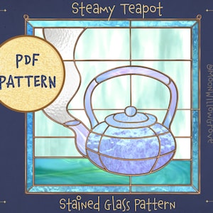 Steamy Teapot Stained Glass Pattern