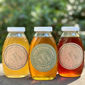 Raw, Unfiltered Honey from Ojai, CA - 1 lb - Assorted Varieties