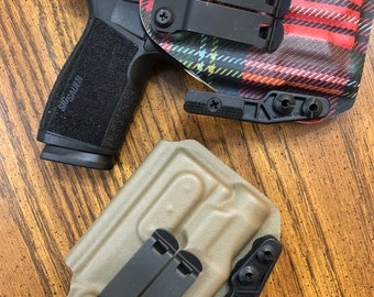 P365 X Macro IWB Holster - Optic Cut - Flashlight Compatible - Adjustable Retention - Kydex Construction - Metal Clips