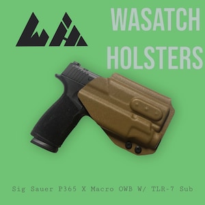 Sig P365X Macro OWB Kydex Holster: Adjustable Retention, Flashlight Compatible
