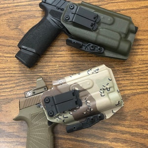 Glock 20/21 Gen 5 IWB Holster Optic Cut Flashlight Compatible Adjustable Retention Kydex Construction Metal Clips image 1