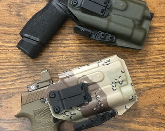 Glock 20/21 Gen 5 IWB Holster - Optic Cut - Flashlight Compatible - Adjustable Retention - Kydex Construction - Metal Clips