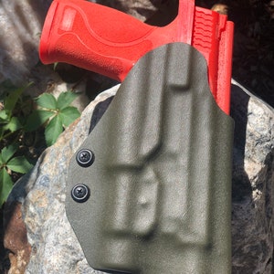 S&W Shield .45acp OWB Holster- Quick Turnaround - Flashlight Compatible - Multiple Pattern and Color Options