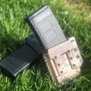 AR-10 Magazine Carrier - Tek Lok or MOLLE Attachment - Adjustable Retention - Multiple Color and Pattern Options