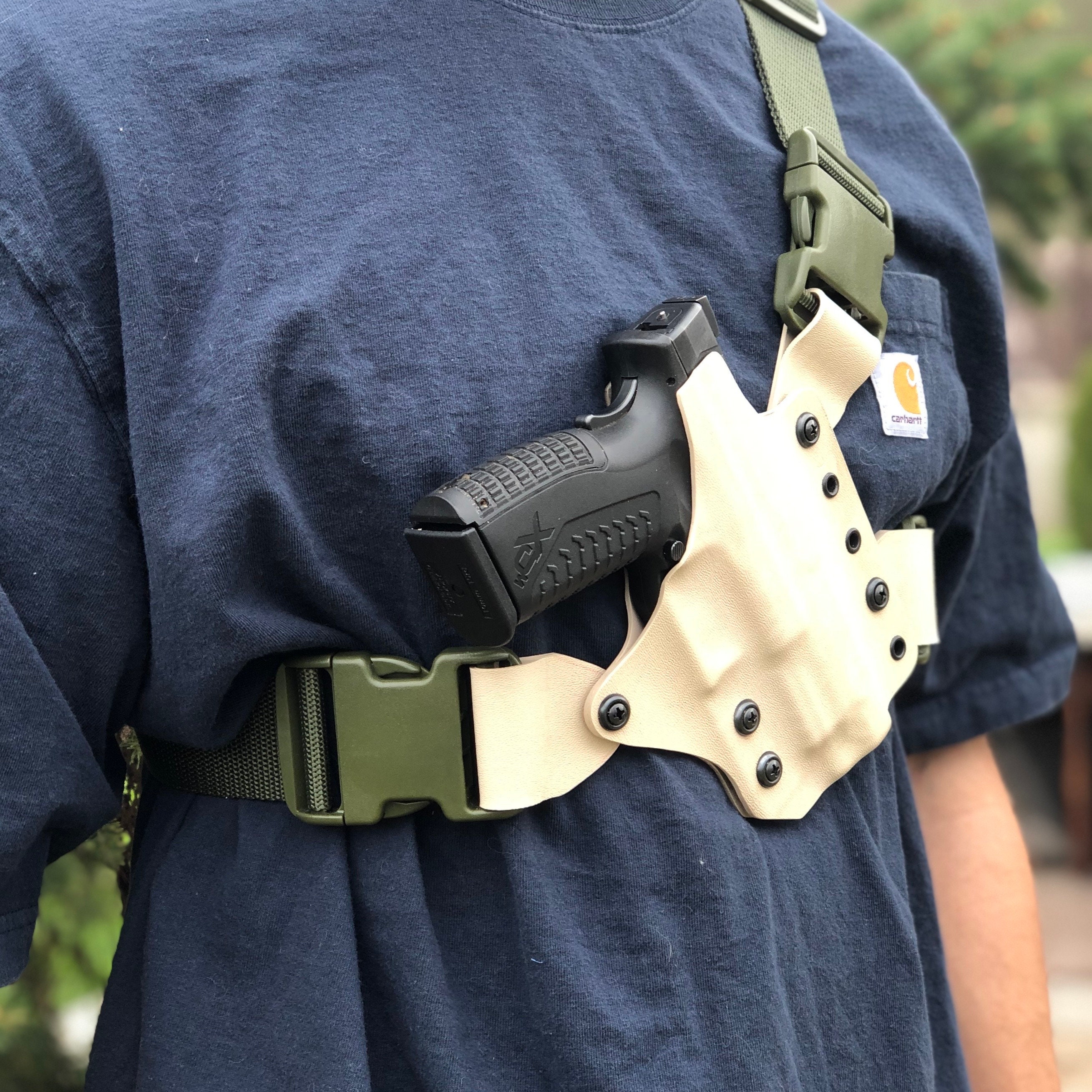 M&P 2.0 10mm/.45 ACP Chest Holster Adjustable Retention Etsy