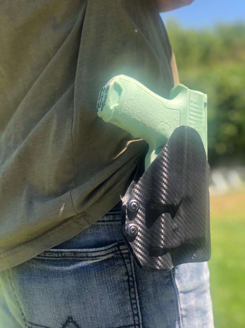 Glock 17/22 gen 5 QLS Holster QLS Fork Attached Adjustable Retention Multiple Color and Pattern Options Flashlight Compatible image 5