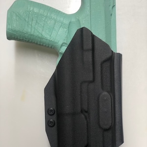 Springfield Hellcat Holster  - QLS Fork Attached - Adjustable Retention - Multiple Color and Pattern Options - Flashlight Compatible