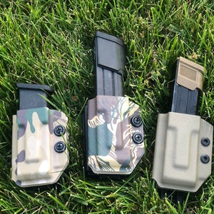 9mm/ 40 S&W Double Stack Magazine Carrier - MRD Adjustable Retention - Multiple Color and Pattern Options -