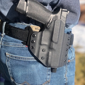 Echelon OWB Kydex Holster- Speed Clips- compatible with Flashlights